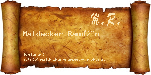 Maldacker Ramón névjegykártya
